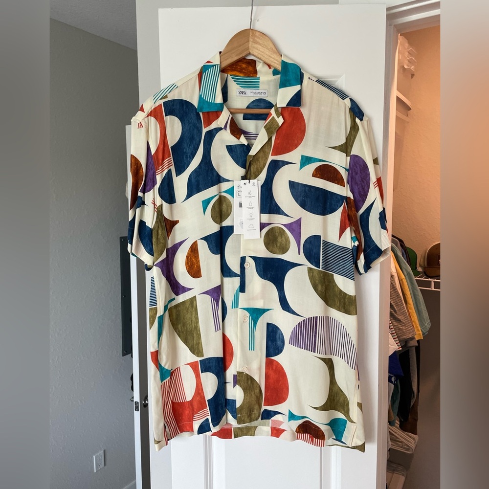 Zara Printed Short Sleeve Shirt